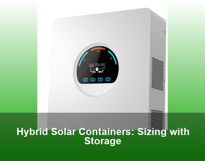 Hybrid Solar Containers: Sizing with Storage